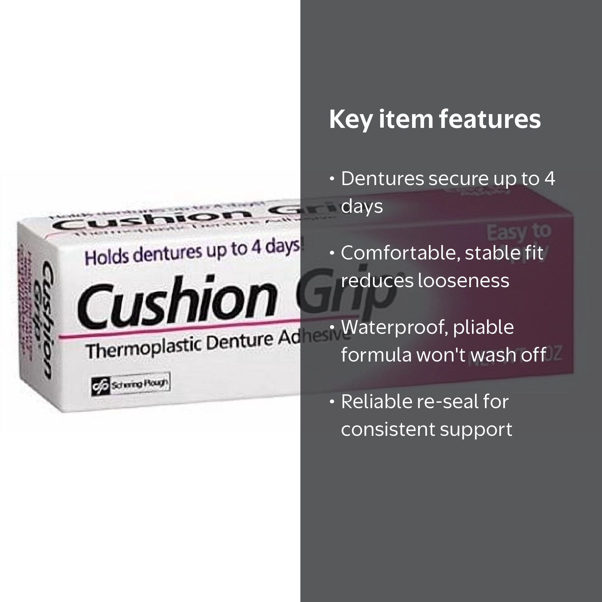 Cushion Grip Thermoplastic Denture Adhesive - 1 oz HSA/FSA