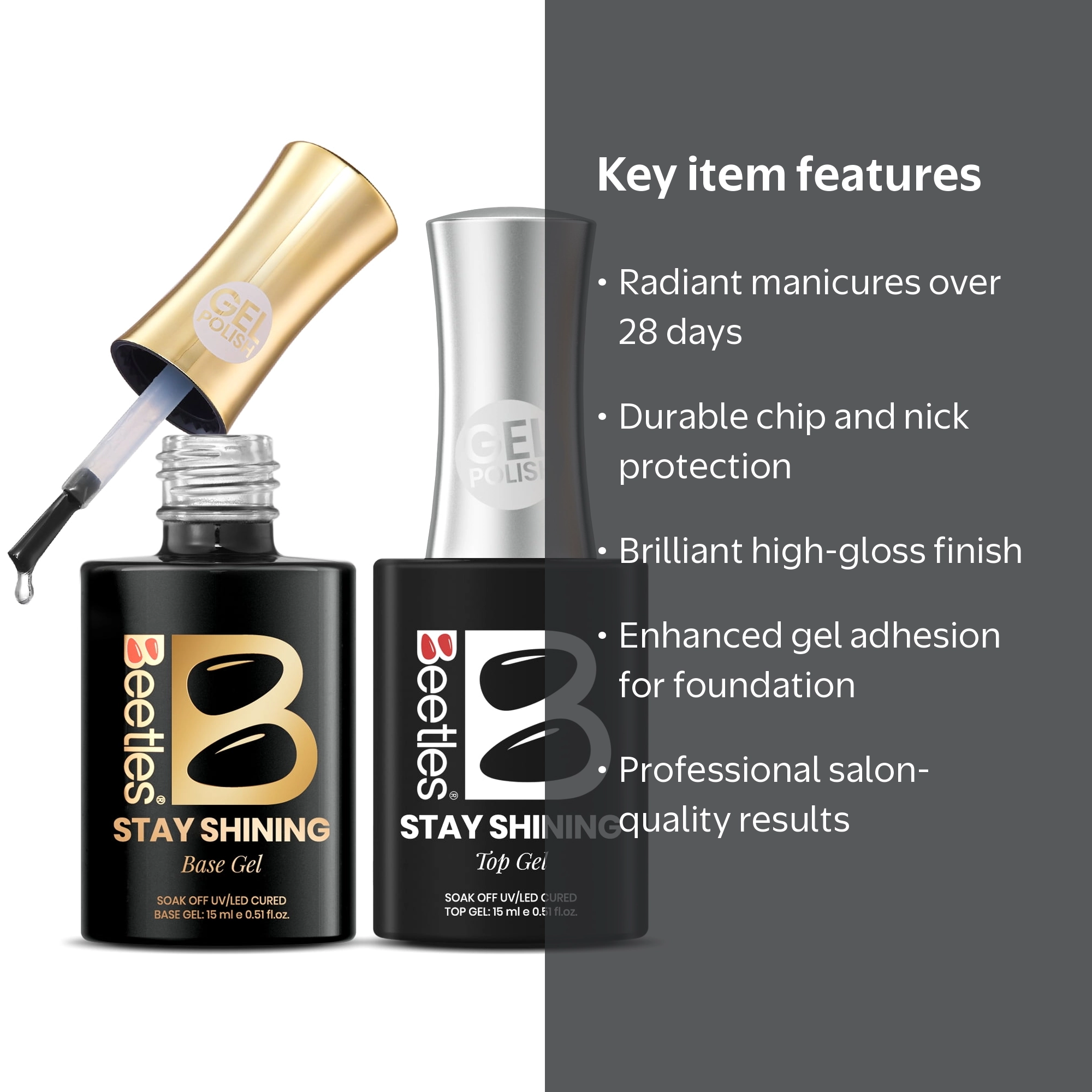 Beetles Crystal Shield Duo Gel Polish Set, Stay Shining Collection