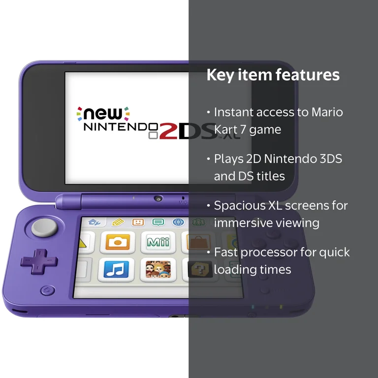 Nintendo 2DS XL Handheld Game Console with Pre-installed Mario
