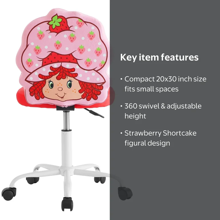 Strawberry Shortcake , Kids Figural Desk Chair, Pink/Red - Walmart.com