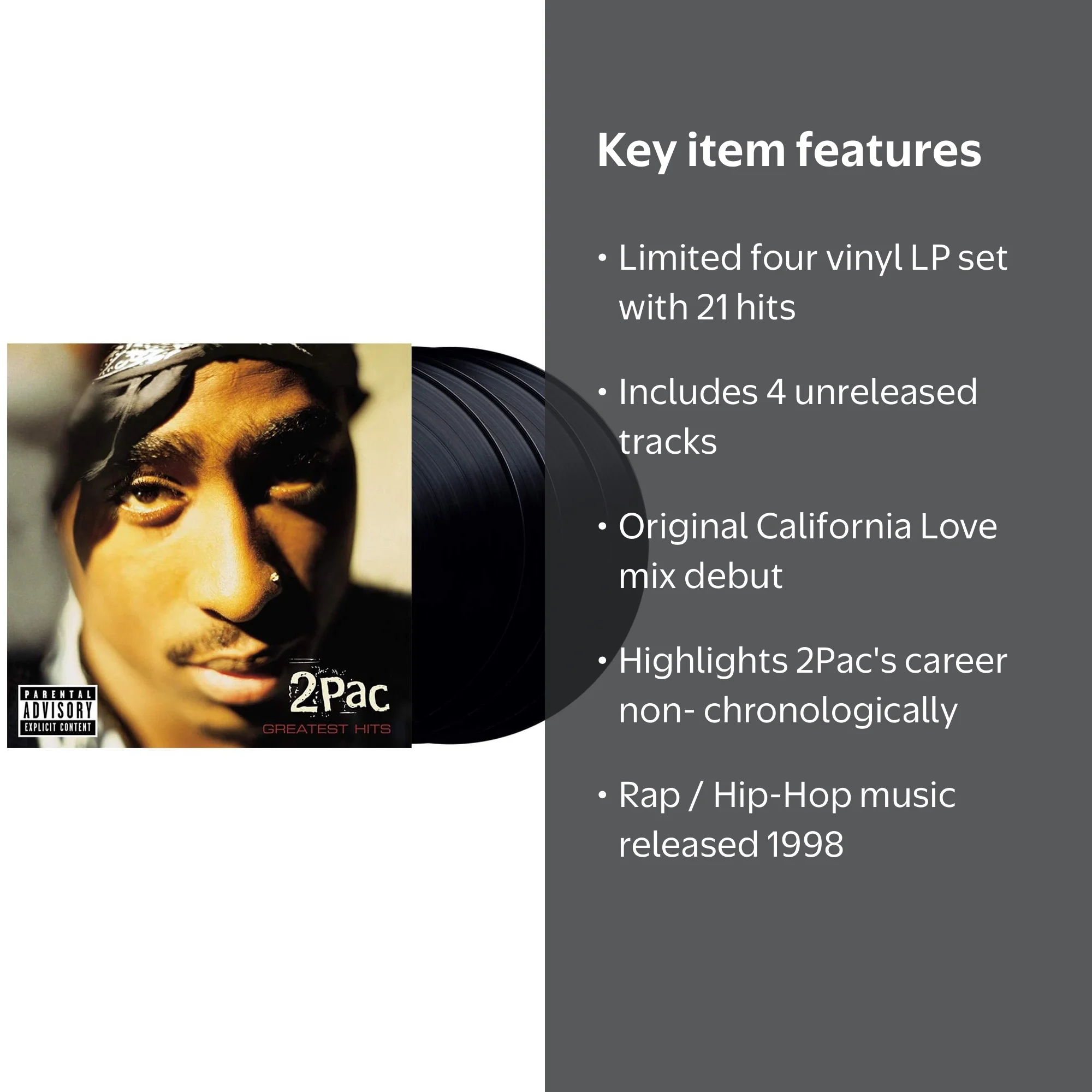 2Pac - Greatest Hits - Music & Performance - Vinyl - Walmart.com
