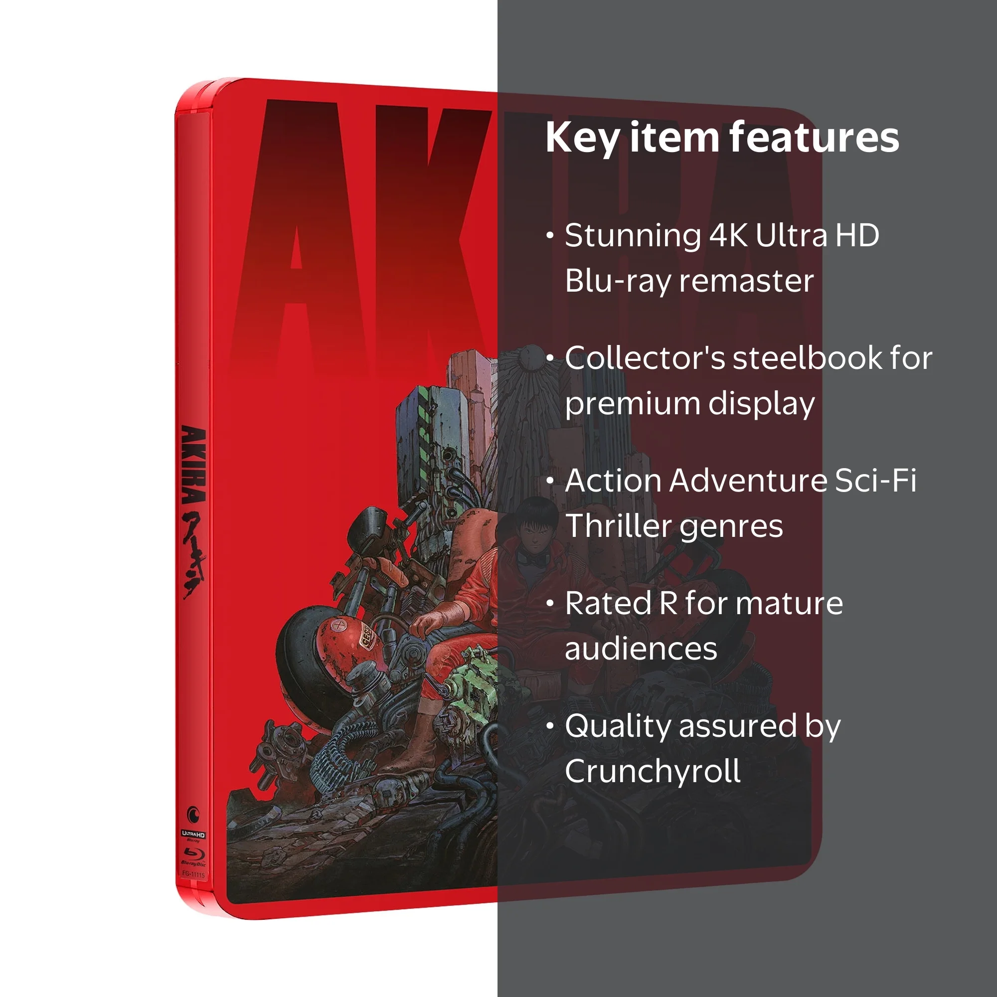 Akira Movie Steelbook 4K Ultra HD Blu-ray Action Sci-Fi - Walmart.com