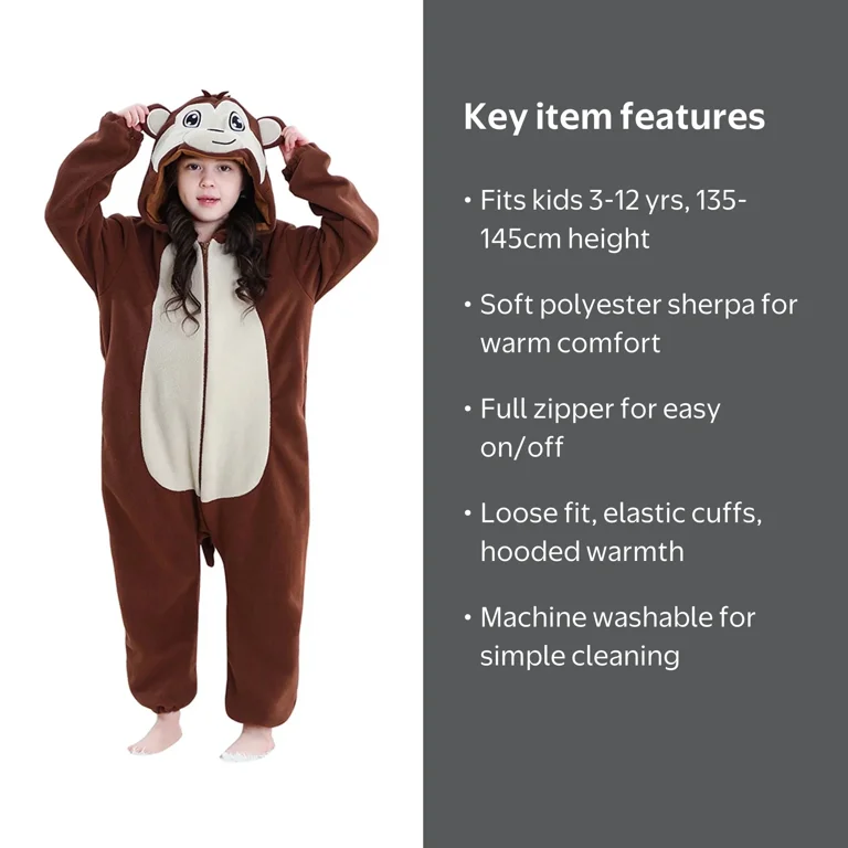 TEAJOPSUU Kids Onesie Pajamas Flannel Animal One Piece Pajamas