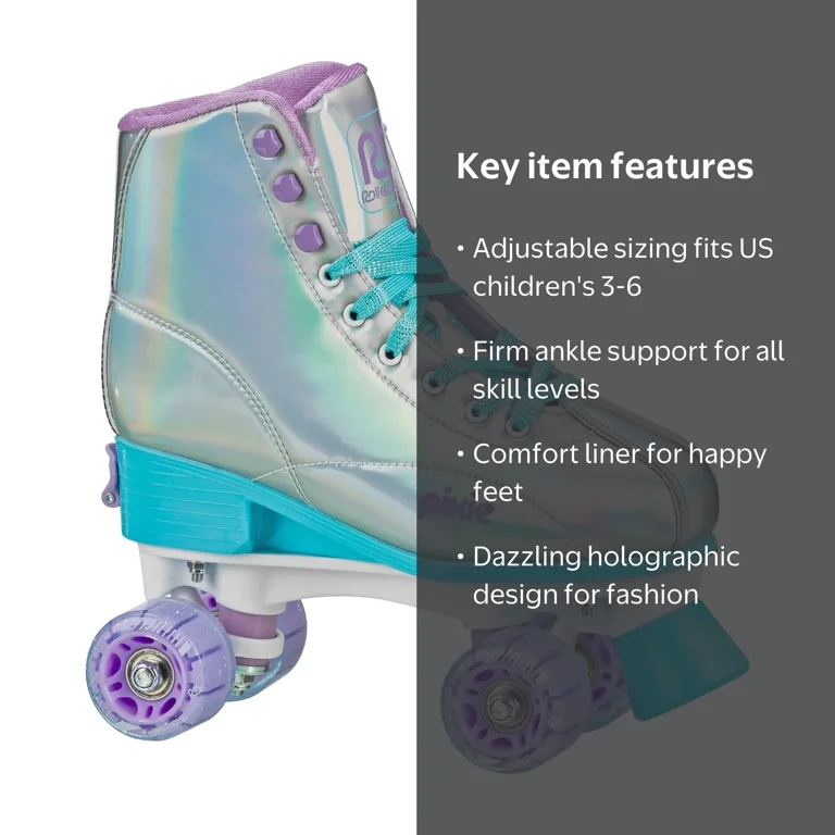 Okiru daby リズム rhythm レトロ レア 希少 競馬 Derby Roller Derby Girls Pixie Holographic Roller Skates with Adjustable
