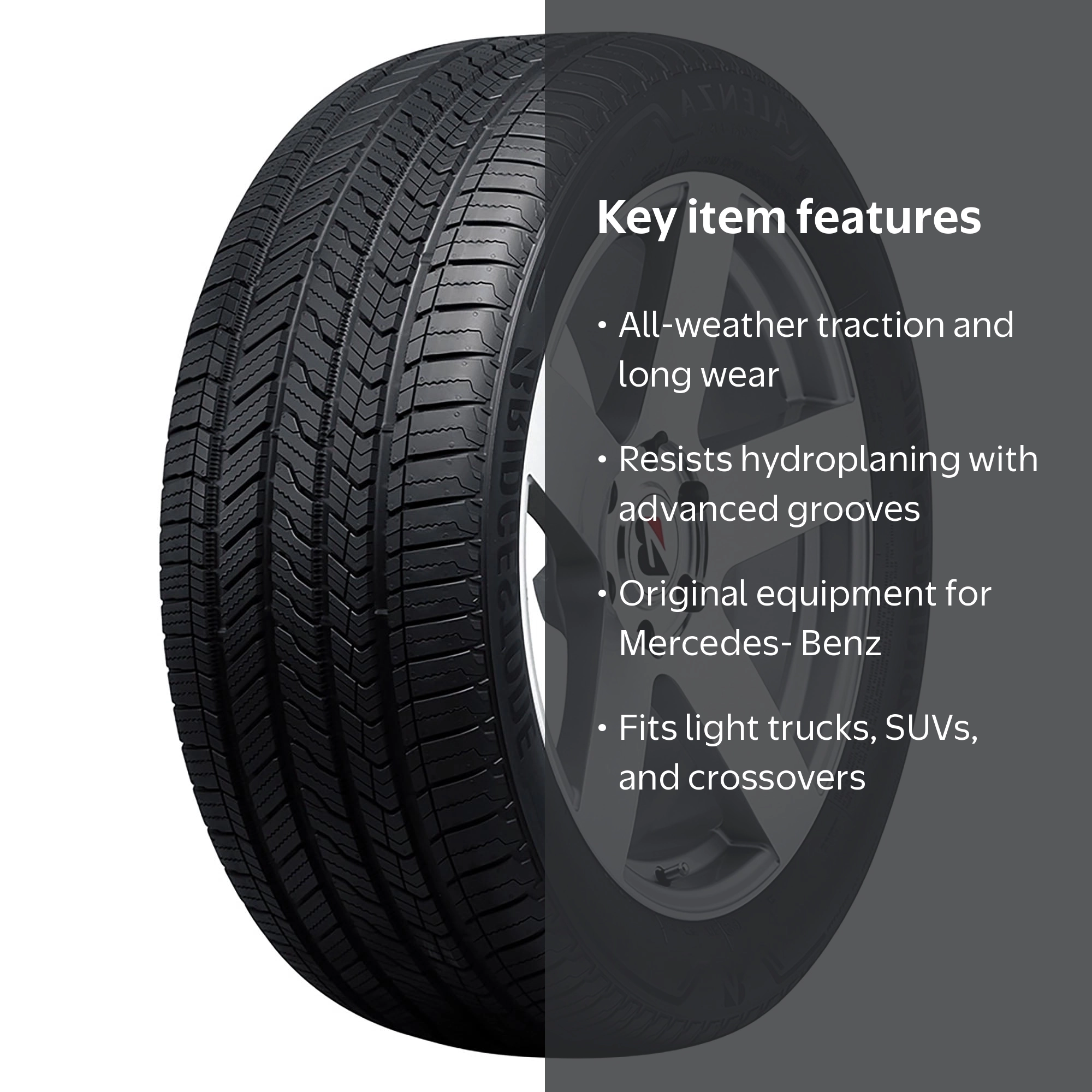 Bridgestone, Passenger Tire, 255/50R20 105H, All Season UHP