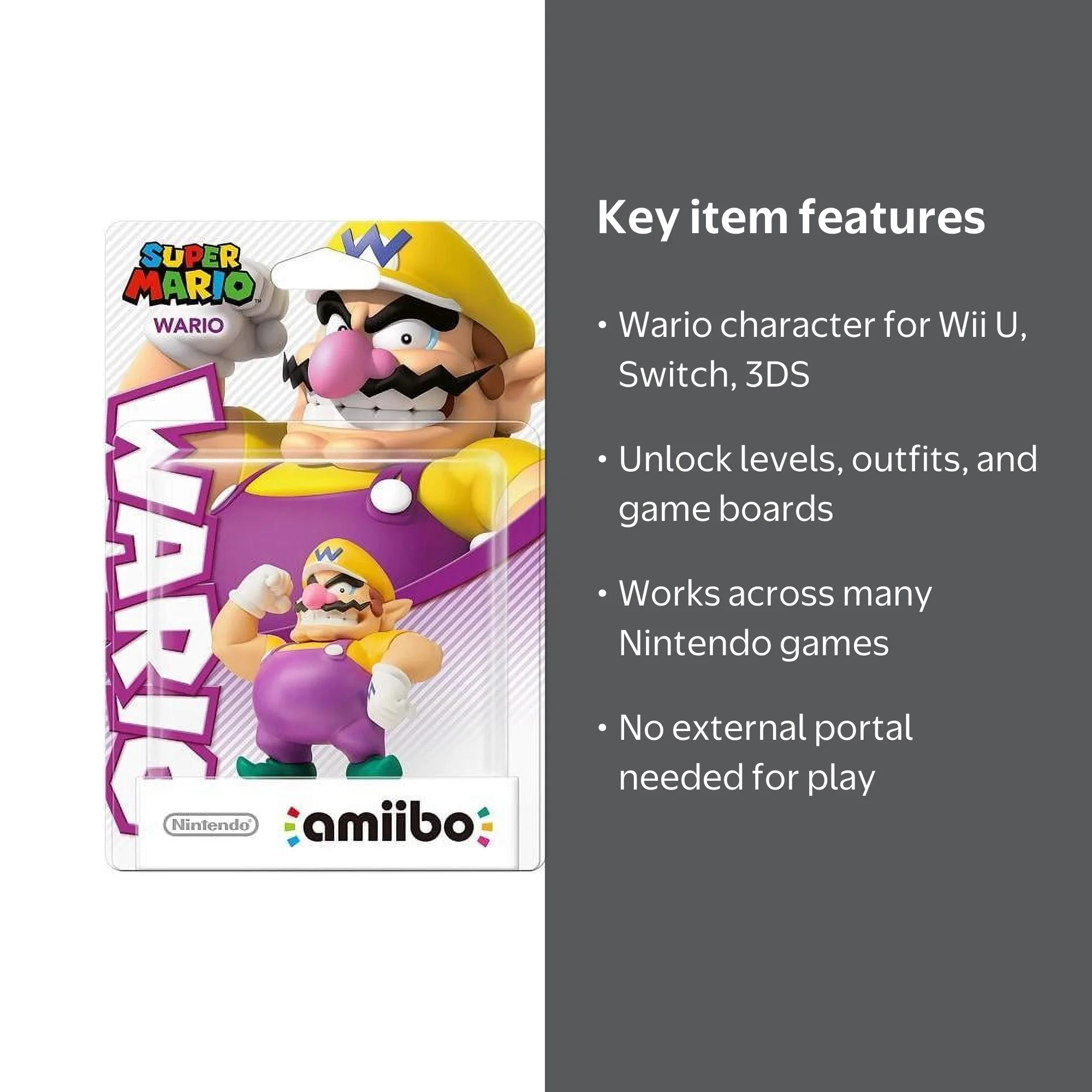 Wario Amiibo - Super Mario Series [Nintendo Accessory] - Walmart.com
