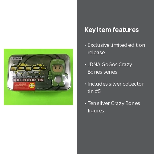 JDNA GoGos Crazy Bones Exclusive Limited Edition Silver Collector