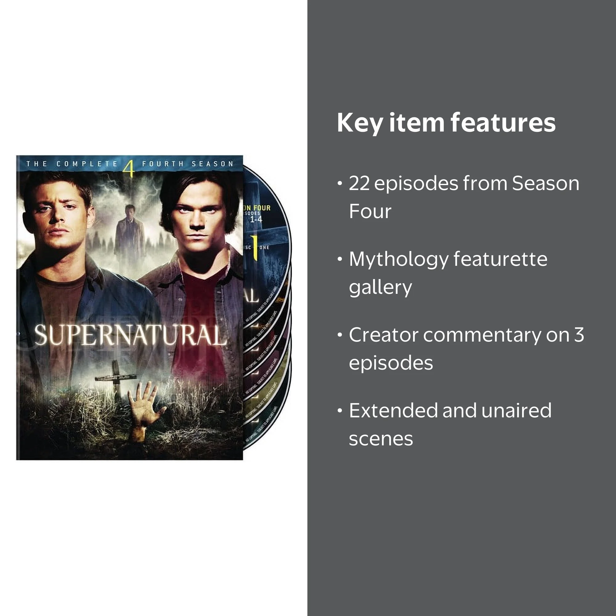 Supernatural: Complete Fourth Season Full Series (DVD) - Walmart.com