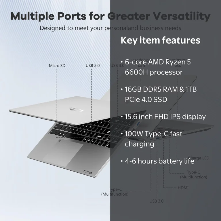 Nimo 2025 Laptop, 15.6