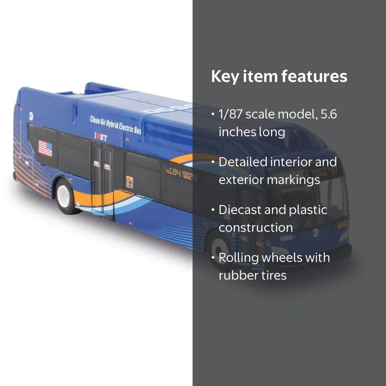 Daron MTA New Flyer Xcelsior Electric Hybrid Transit Bus, 1/87