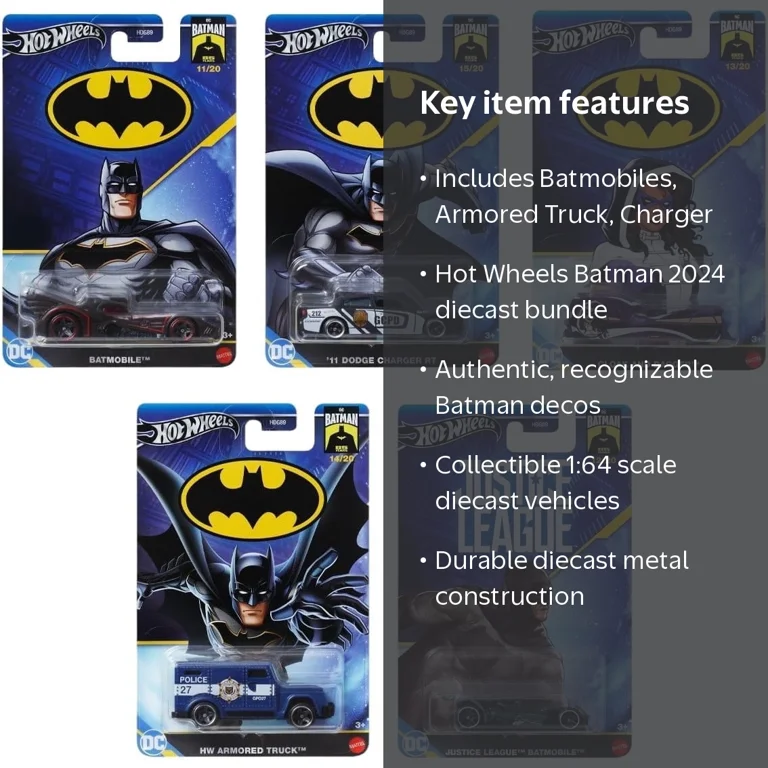 Hot Wheels Batman Batmobile 5ct Diecast Vehicles Set - Walmart.com
