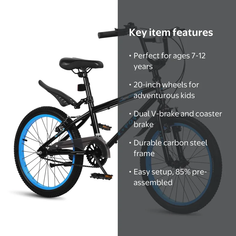Bstjewey, Kids BMX Bike, Adjustable Seat, Dual Brakes - Walmart.com