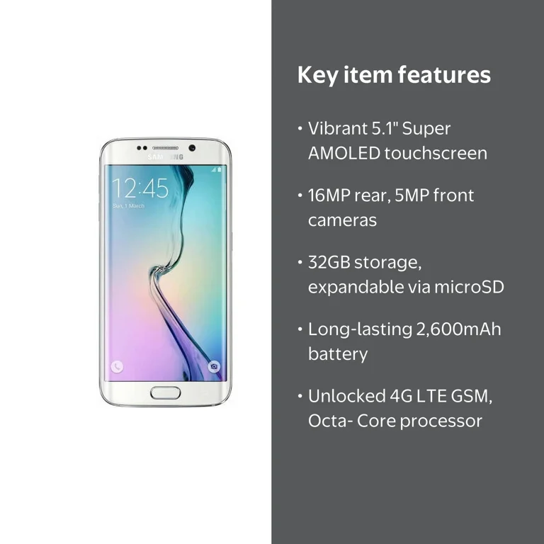 Samsung Galaxy S6 Edge G925 32GB GSM 4G LTE Octa-Core Smartphone