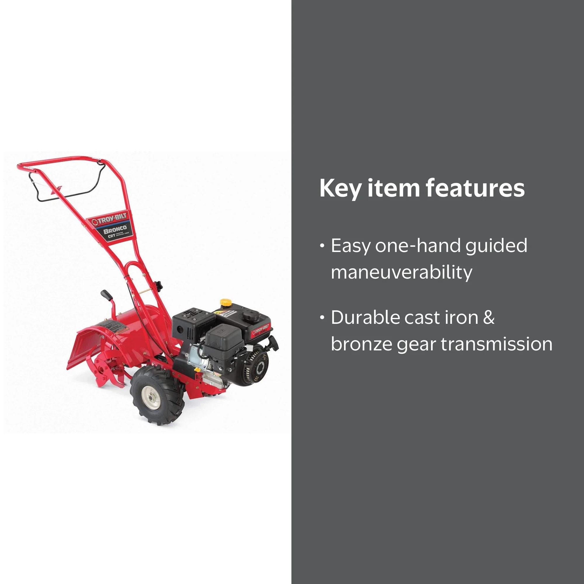 Troy-Bilt Bronco CRT Rear-Tine Gas Powered Garden Tiller - Walmart.com
