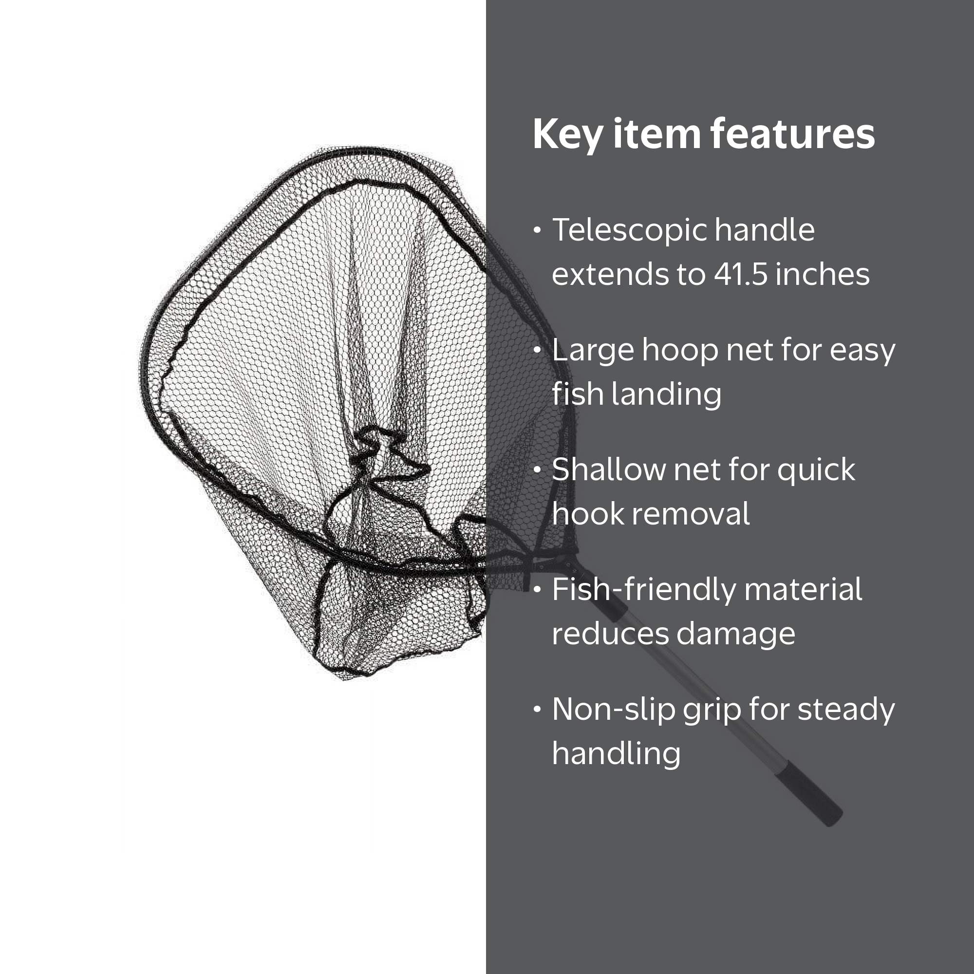 ergo fishing net Promar Extend Scoop with a simple push or pull you control the length of the net Ego Adventure Fishing Nets -