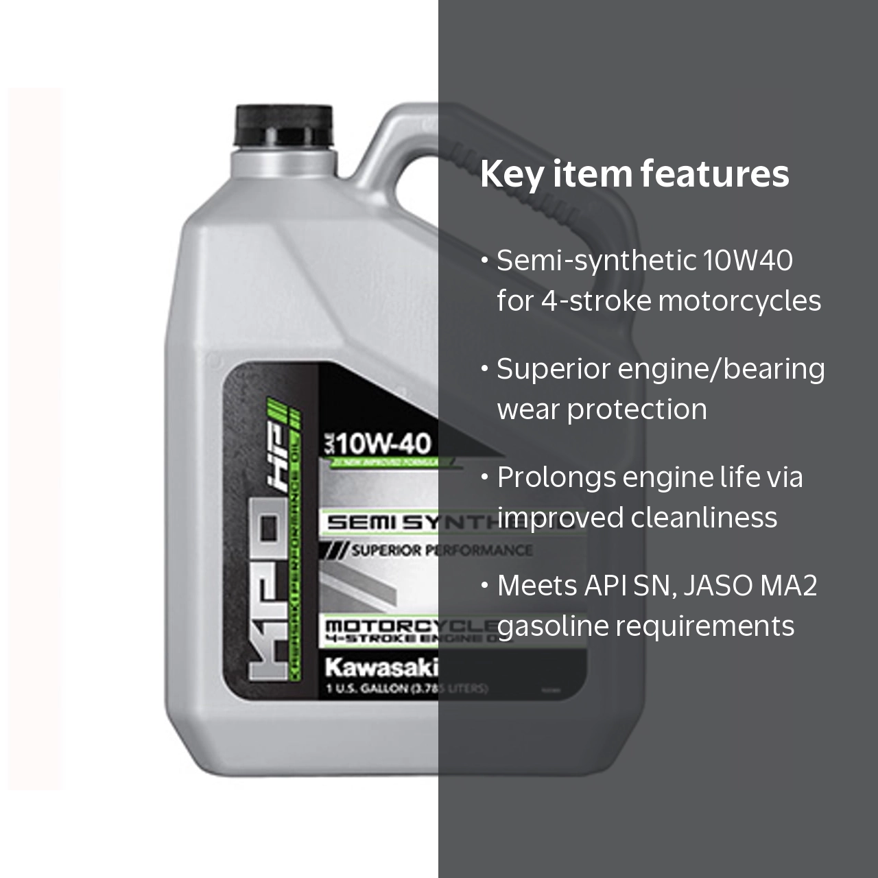 Kawasaki KPO Semi Synthetic Motorcycle 4 Stroke Engine Oil Gallon