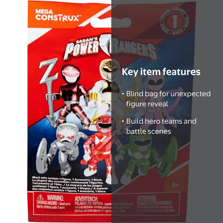 Mega Construx Power Rangers Mystery Figure Blind Pack - Walmart.com