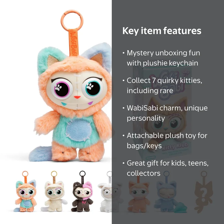 Wabi Sabi Kitty Club Mystery Plush Toys - 5in Blind Box Cat