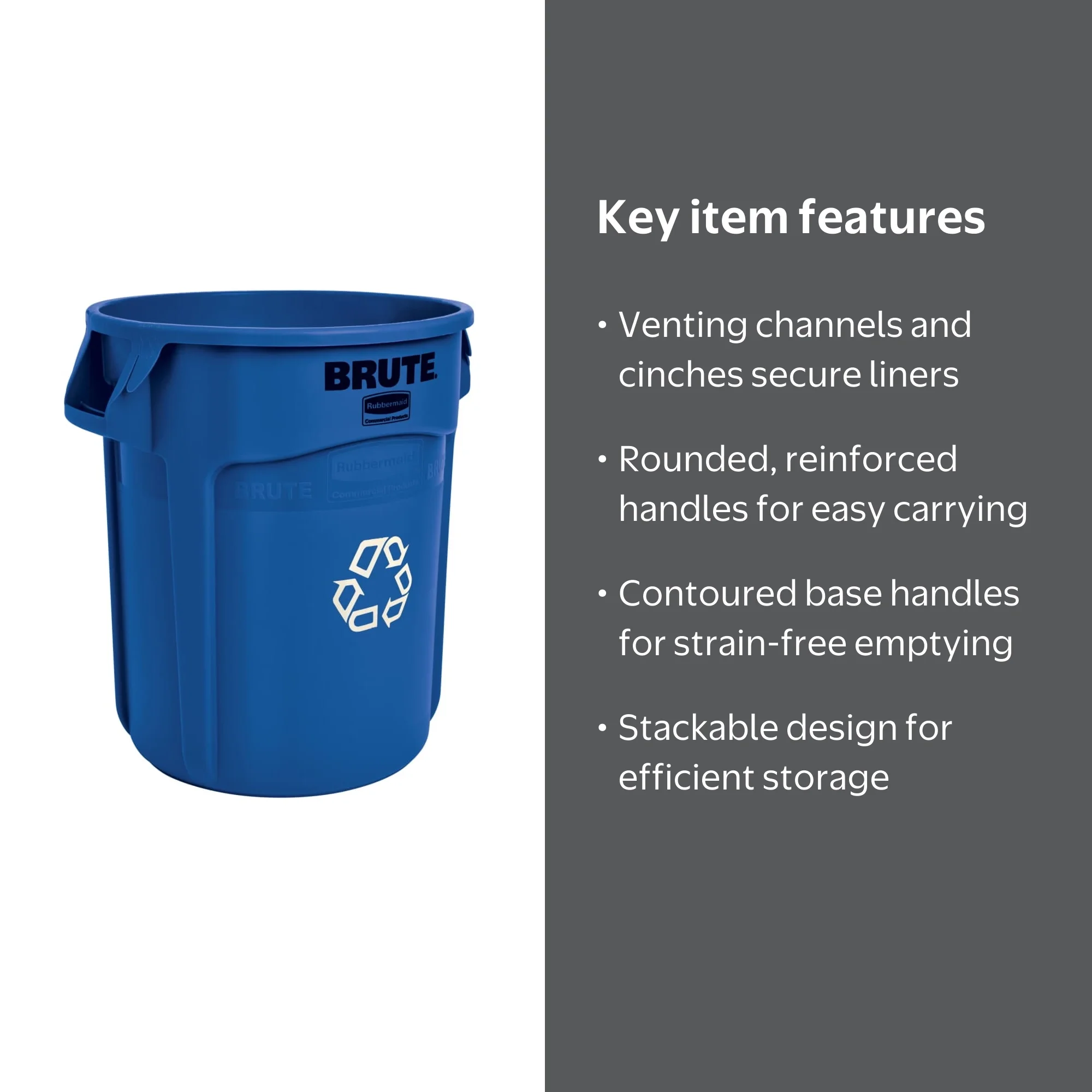 Rubbermaid Commercial Products Vented BRUTE Recycling Container 20