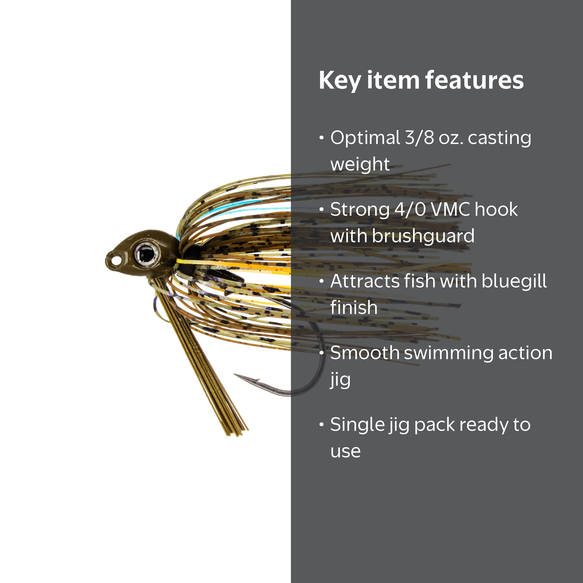 Buckeye Lures 3/8 OZ Bluegill G-Man Swim Jig Bass Lure - Walmart.com