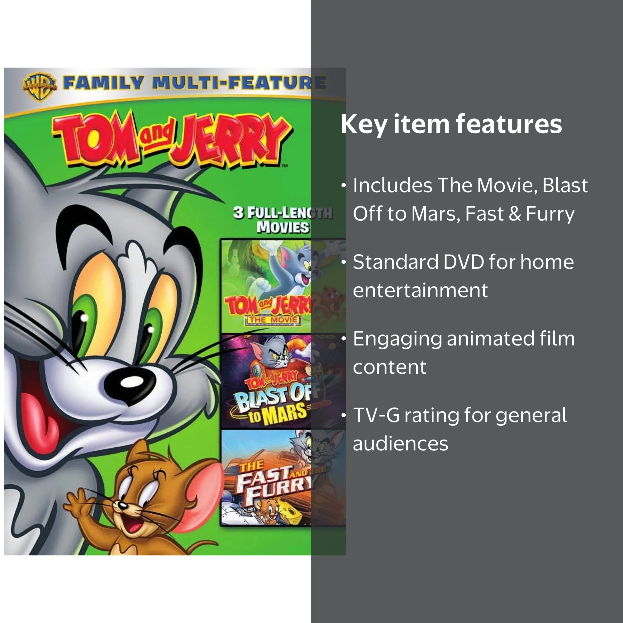Tom & Jerry 3 Full-Length Movies [DVD] - Walmart.com