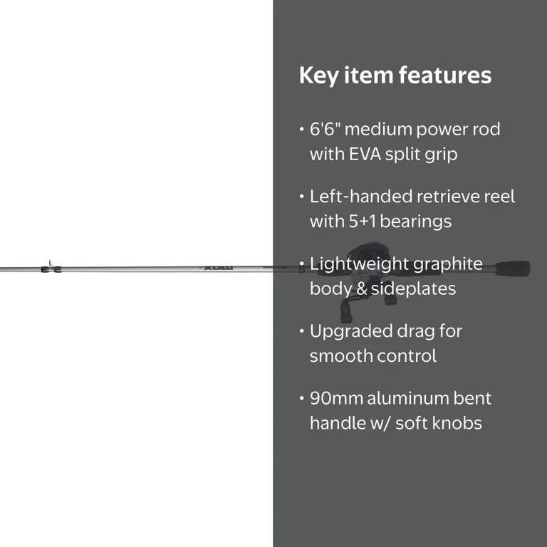 Abu Garcia Max X Baitcast Fishing Combo, 6'6