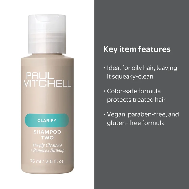 Paul Mitchell Shampoo Two, Clarifying, Deep Cleanses + Buildup