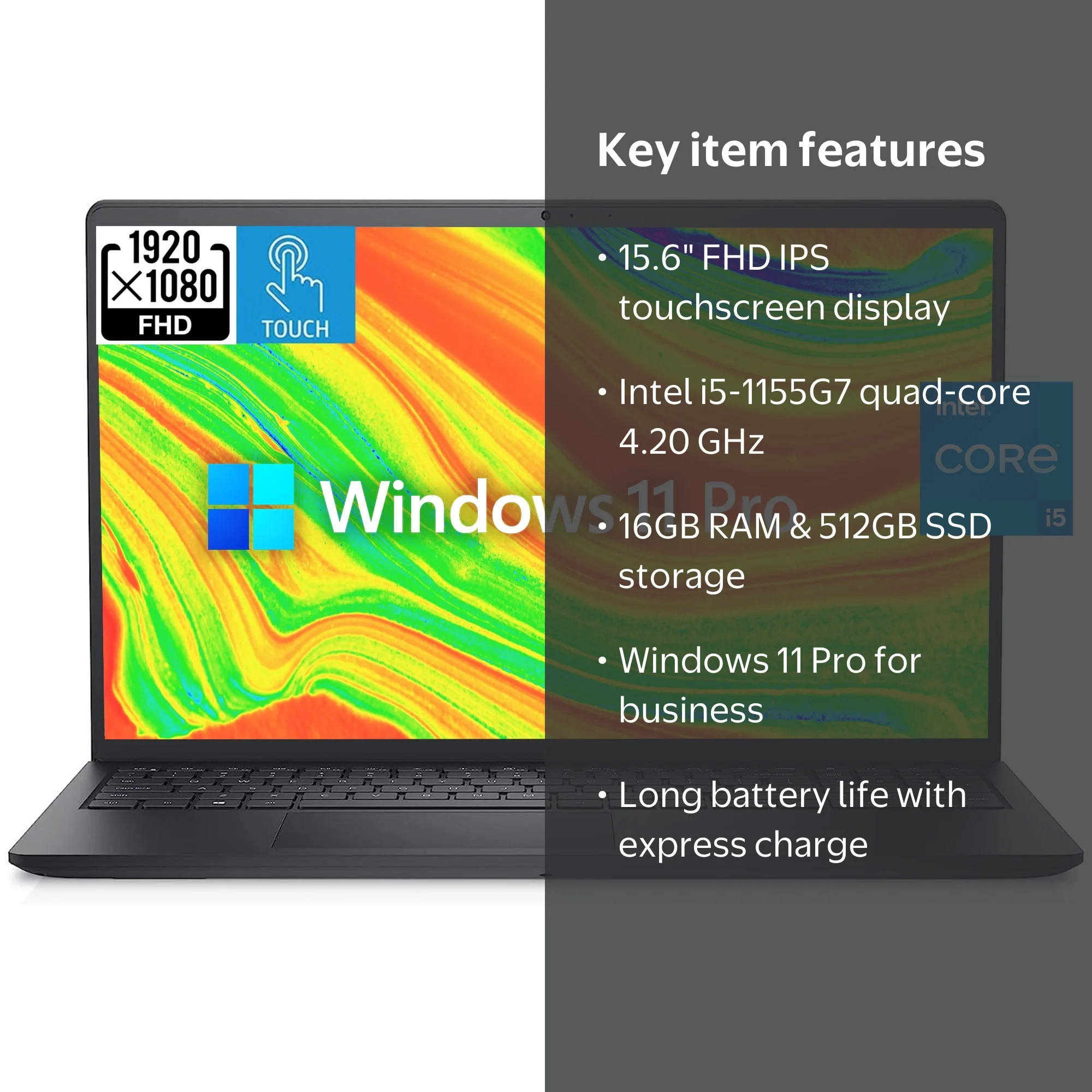 Dell Inspiron 15 3000 [Windows 11 Pro] Business Laptop Computer