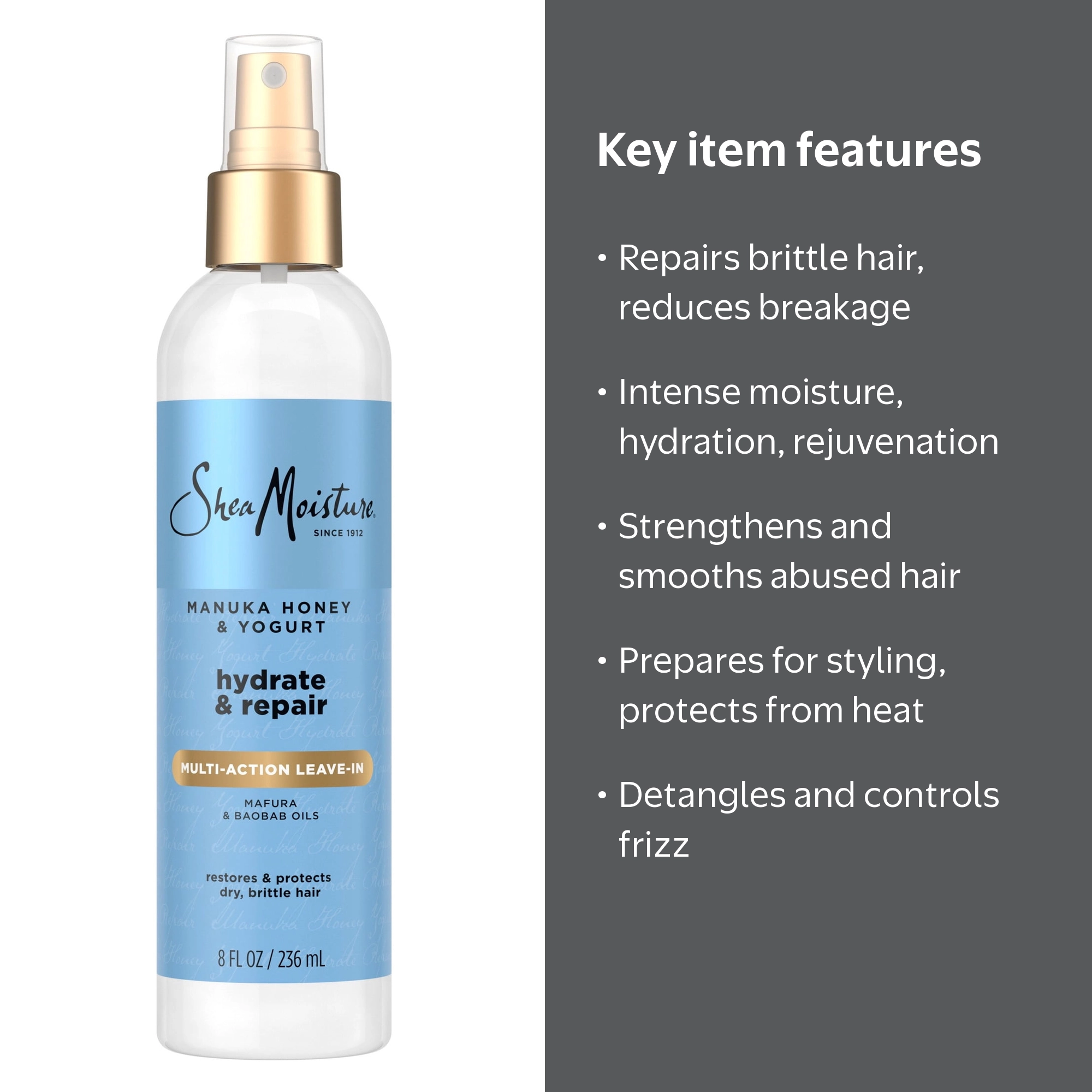 SheaMoisture, Multi-Action Leave-In Conditioner, 8 oz, Manuka
