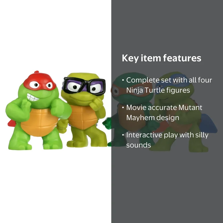 TMNT Tootin' Tot Turtles Soft Bundle includes one of each of the