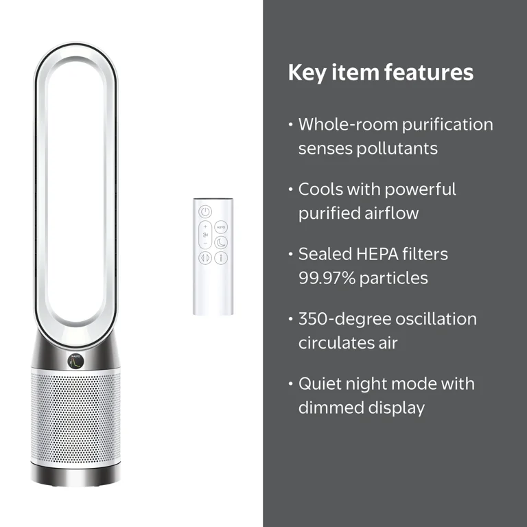 Restored Premium Dyson Purifier Cool™ Fan Gen1 TP10 | White/White