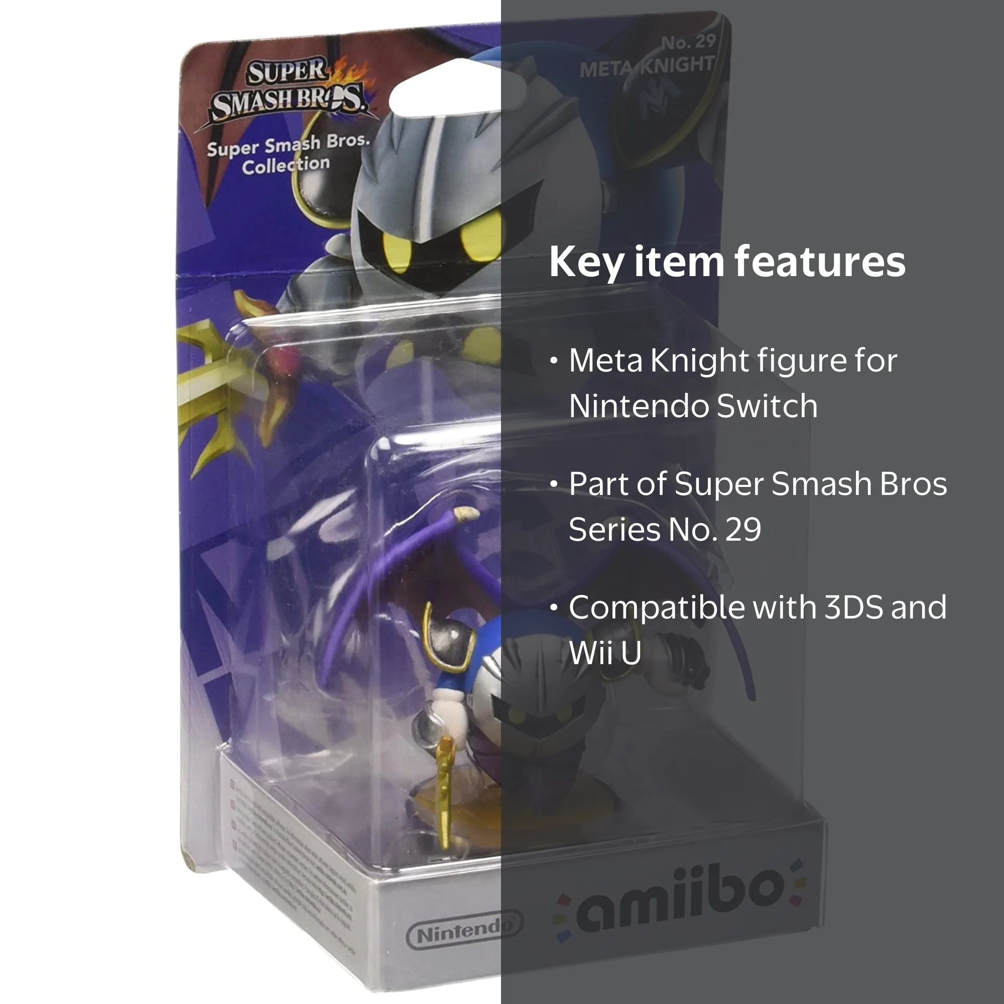 Nintendo Amiibo Smash Meta-Knight #29, Super Smash Bros Series Toy