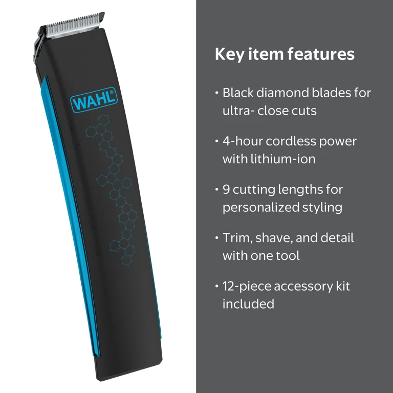 Wahl Diamond Edge Lithium-Ion Rechargeable, Men's Hair Trimmer