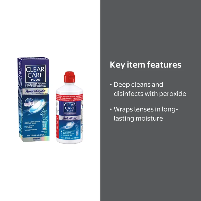 3 pack) Clear Care Plus Cleaning and Disinfecting Contact Lens