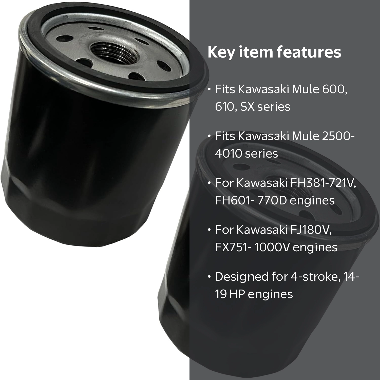 Oil Filter Replacement for Kawasaki 49065-2071, 49065-2078 - Fits
