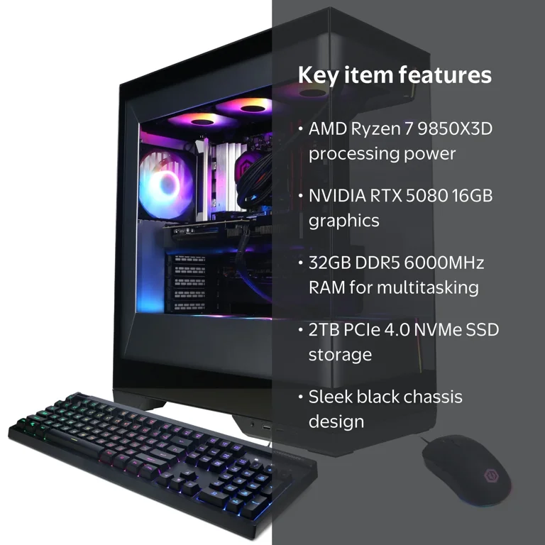 SHARP PowerPIMM Ver.2.0 PCソフト CyberPowerPC Gamer Supreme Gaming Desktop, AMD Ryzen 7 9850X3D