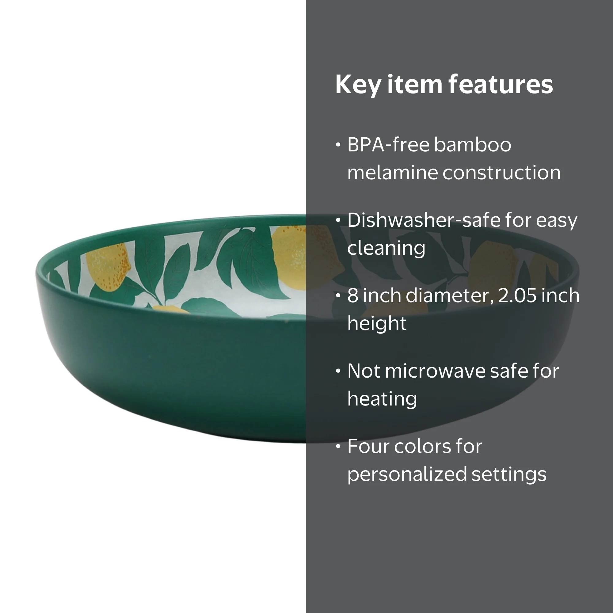 Mainstays by Becky G. & Alejandra Bamboo Melamine Dinner Bowl