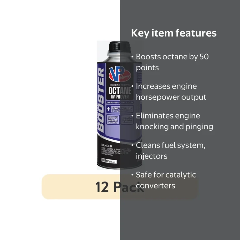 12 pack) VP Racing Octane Booster Fuel Additive 16 oz bottle (1