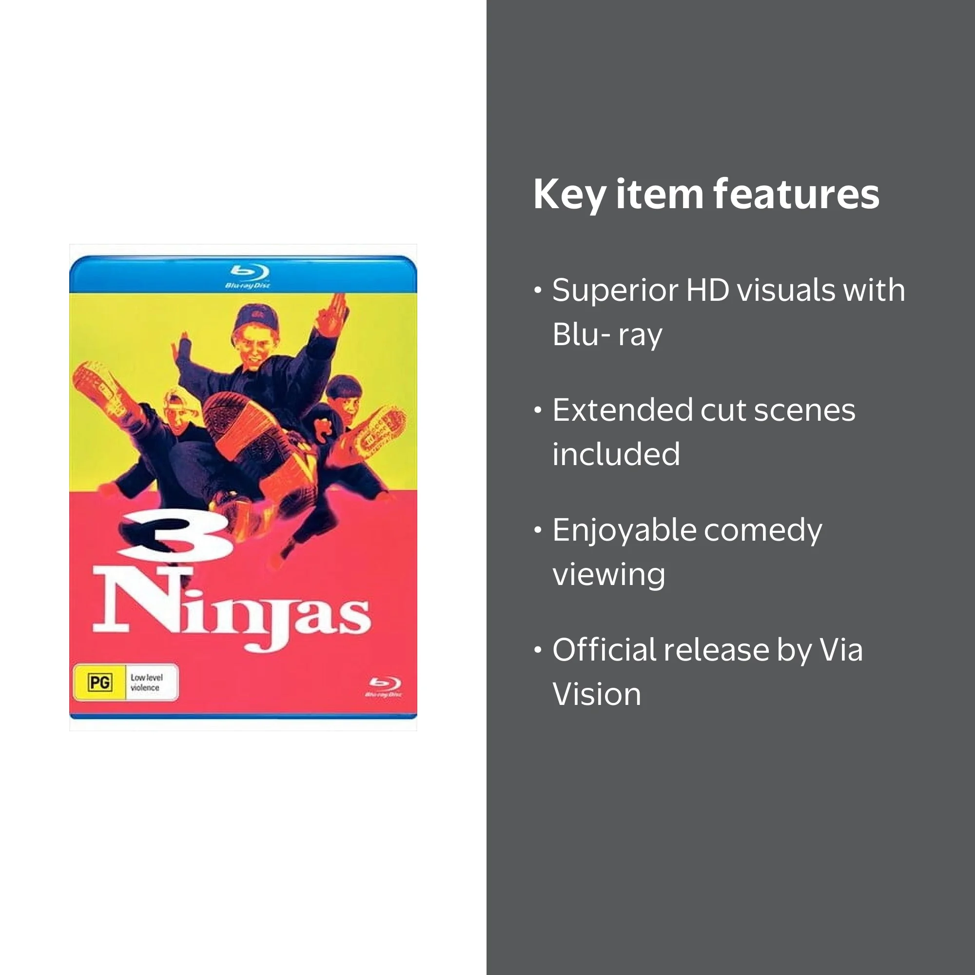 3 Ninjas (Extended Cut) (Blu-ray), Via Vision, Comedy - Walmart.com