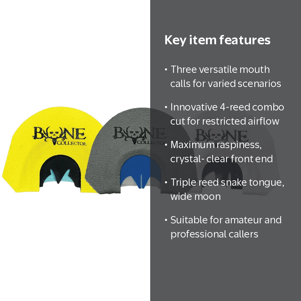 Bone Collector Game Calls Mouth Call - Reed System - High Raspy