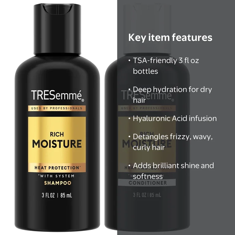 TRESemmé Travel Essentials, Rich Moisture Shampoo and Conditioner