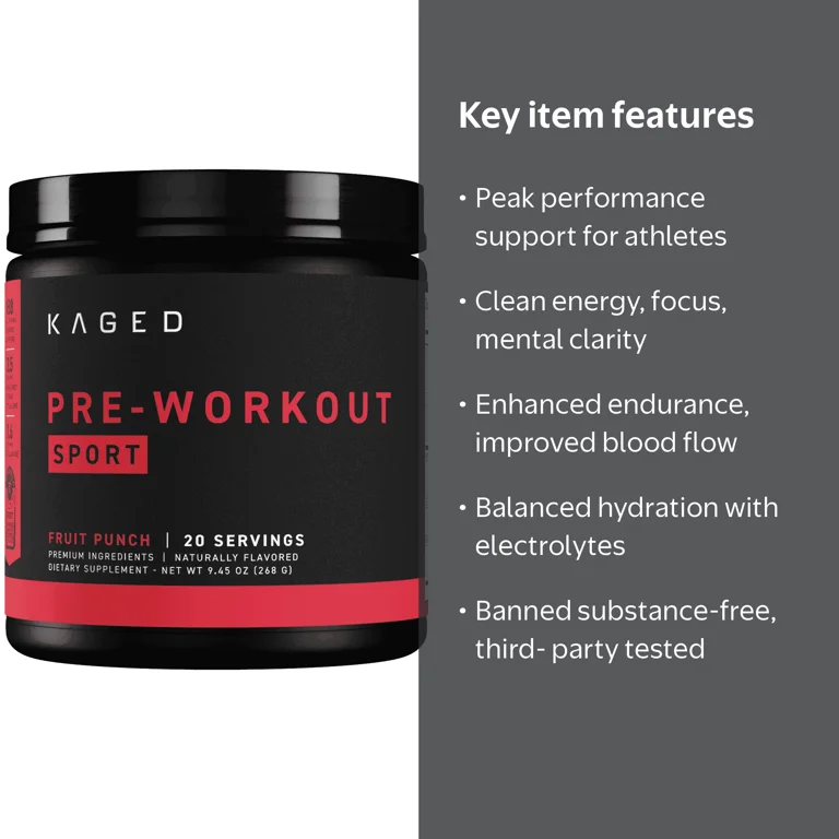 kaged l-carnitine Muscle Pre-Workout Sport Fruit Punch, Amino Acid Supplements, 20 KAGED L-CARNITINE | GYM SUPPLEMENTS