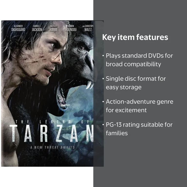 SDS, Legend of Tarzan DVD, Action Adventure PG-13, Single Disc