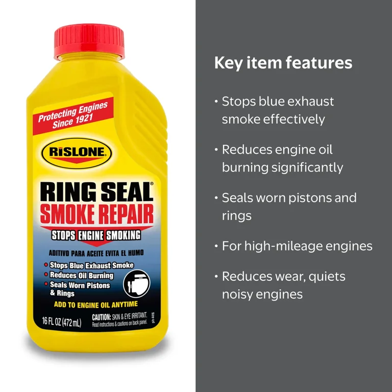 cigarette burn repair kit walmart Rislone 4416 High Mileage Ring Seal Smoke Repair, 16 oz fix cigarette burn in car Repair kit for closing holes,