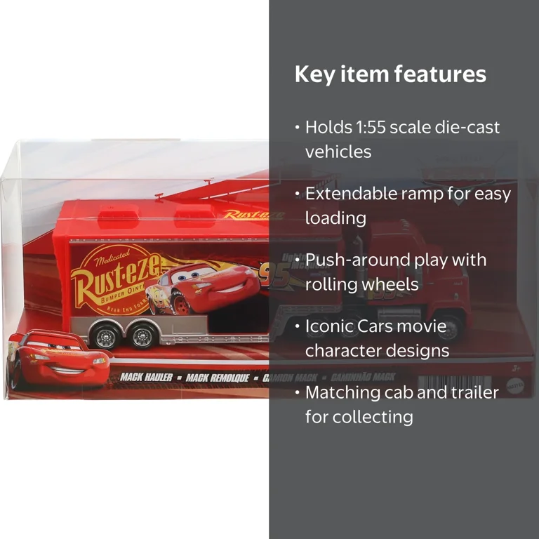 Disney Pixar Cars, Hauler Collection, Truck with Extendable Ramp