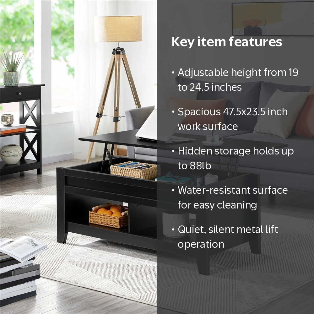 Alden Design Lift Top Coffee Table - Functional - Walmart.com
