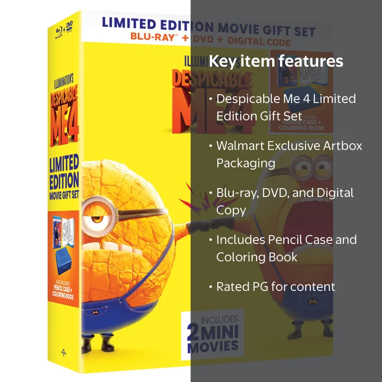 Despicable Me 4 Limited Edition Movie Gift Set (Walmart Exclusive