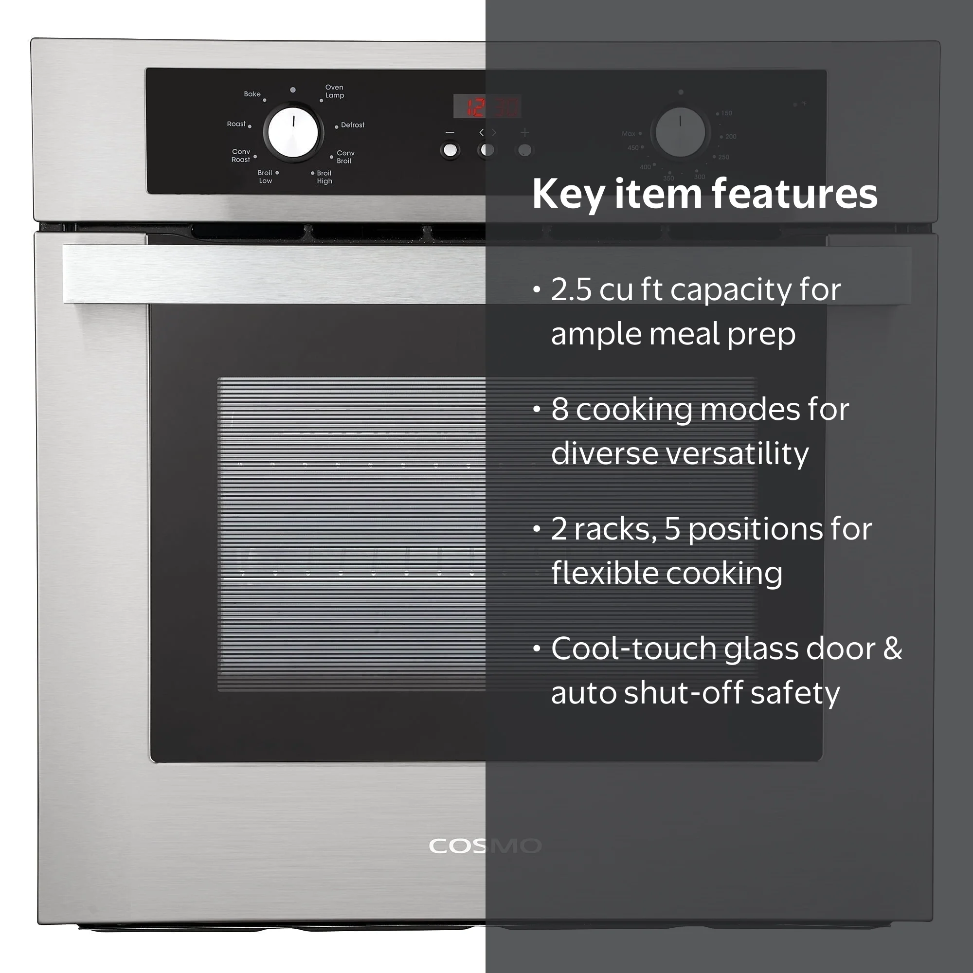 Cosmo C51EIX 24 in. Single Electric Built-In Stainless Steel