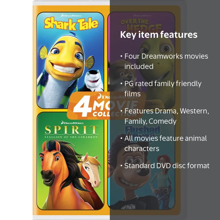 Dreamworks 4-Movie Collection (Flushed Away/Over The Hedge/Shark