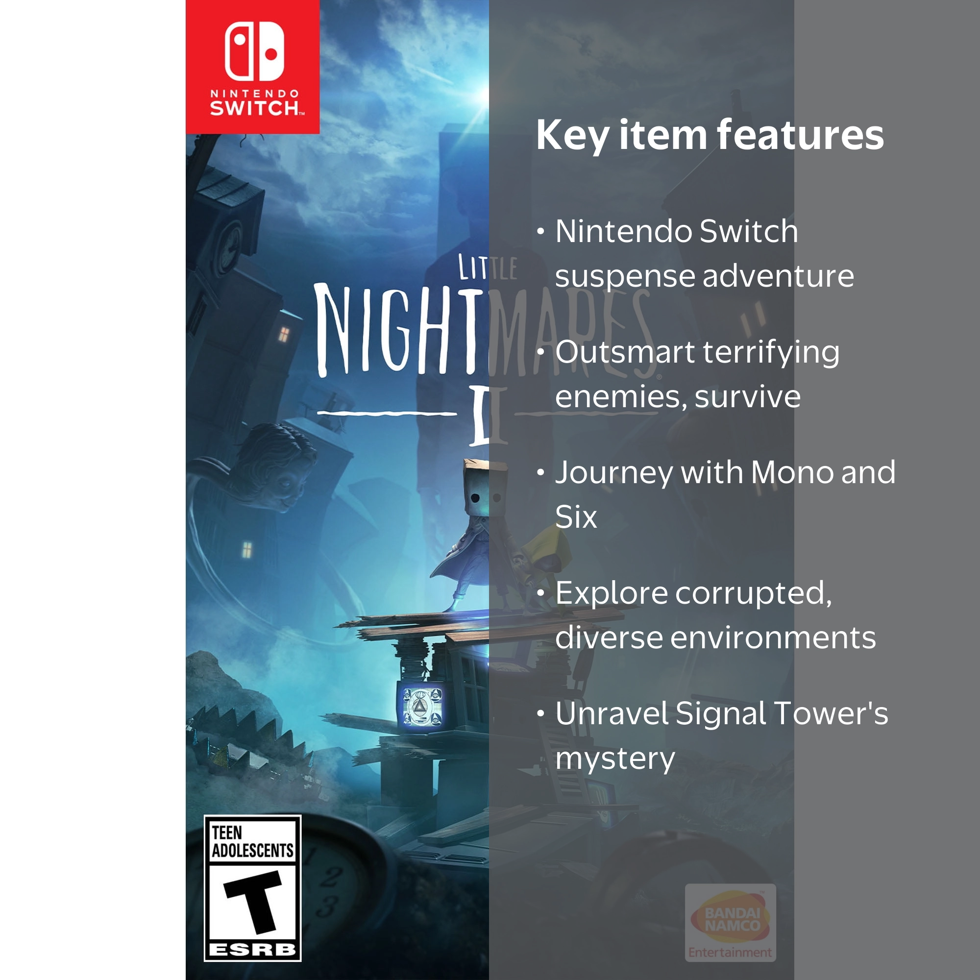 Free Shipping! Bandai Namco Little Nightmares II Nintendo Switch